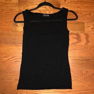 Black Wide-Neck Tank-Top